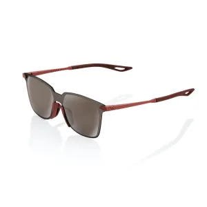 100% Legere Square - Soft Tact Crimson - HiPer Silver Lens