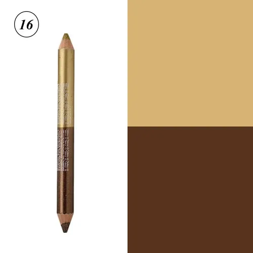 12 Colors Highlighter Glitter Eyeshadow Eyeliner Pen makeup durable Waterproof  sweatproof Double-Ended Eyes Pencil Makeup