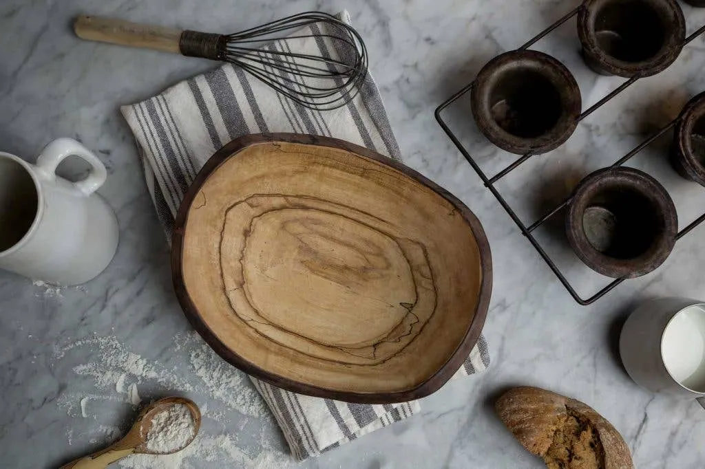13" SPALTED MAPLE OVAL BOWL