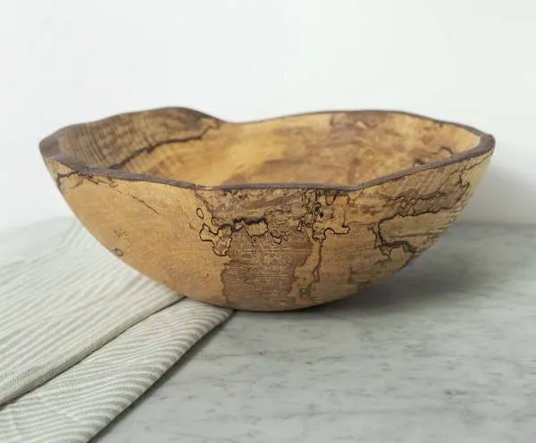 13" SPALTED MAPLE OVAL BOWL