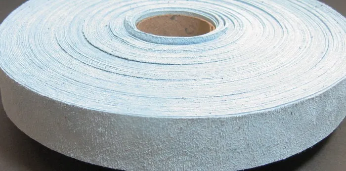 1" Flat Baby Blue Pig Suede Binding (5 yds) 1000NP2 trim tape; edge binding; leather tape