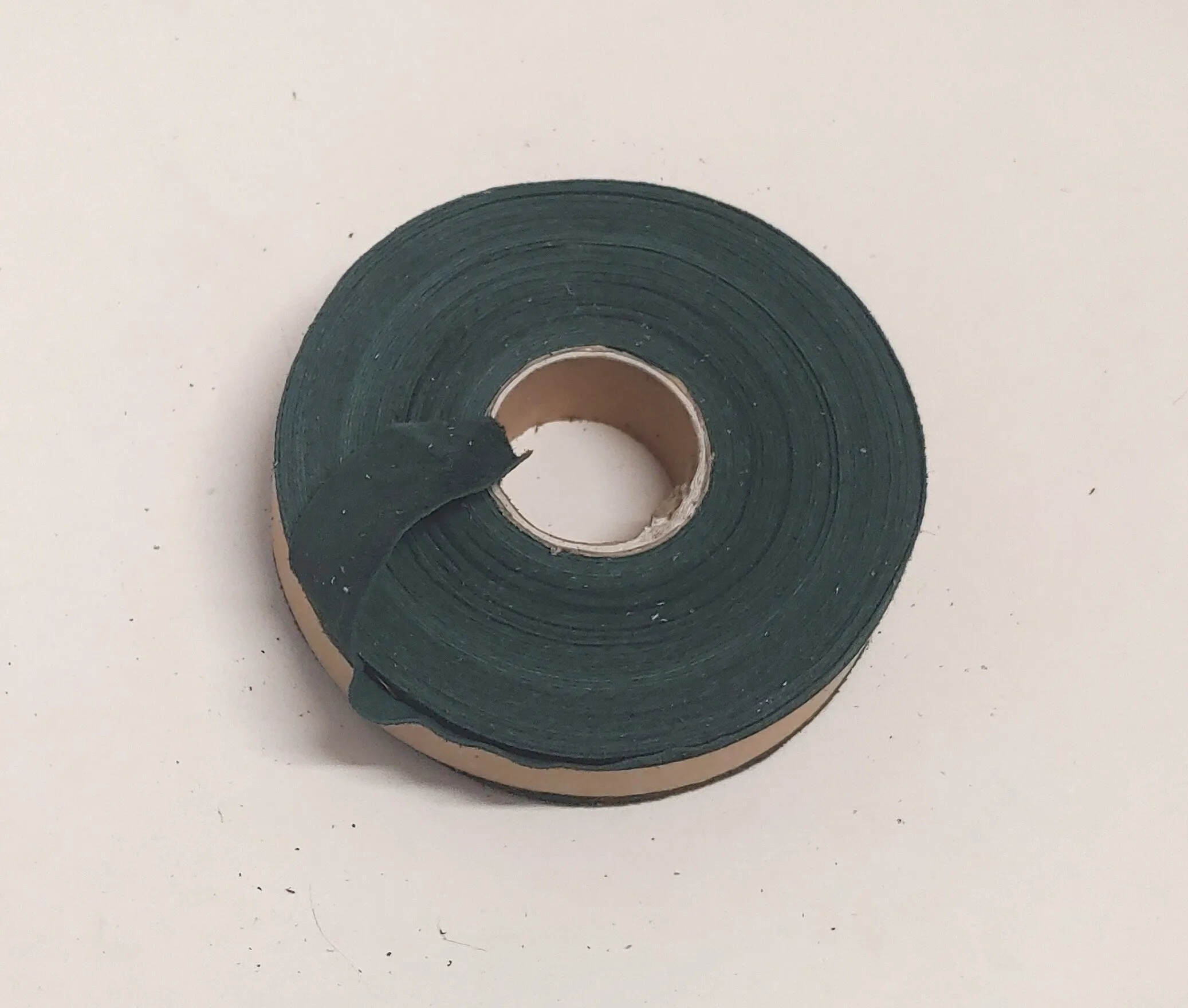 1" Flat, Calf Suede Stripping in Forest Green (5 YDS) 1000NP5 edge binding; top stitching leather trim tape