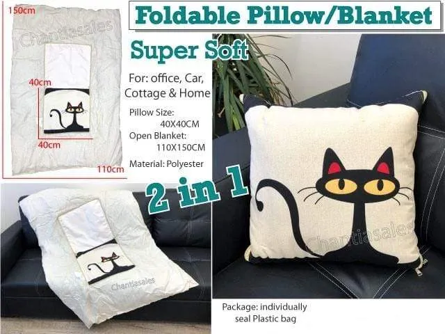 2-In-1 Foldable Pillow Blanket