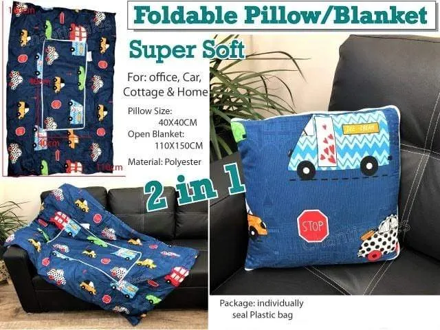 2-In-1 Foldable Pillow Blanket