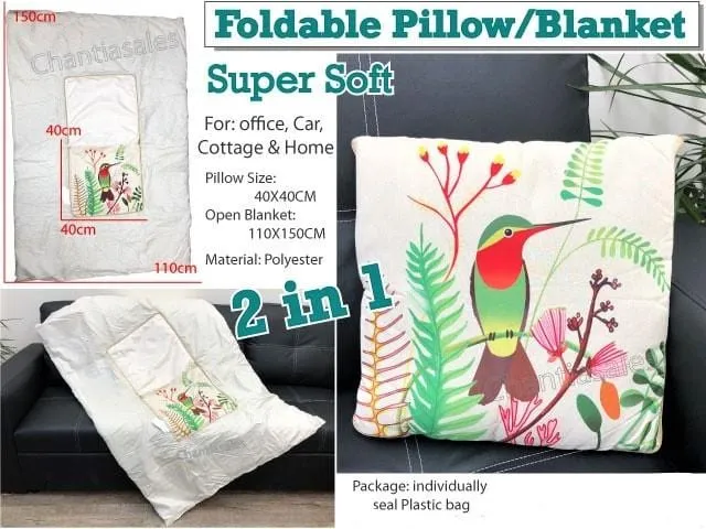 2-In-1 Foldable Pillow Blanket