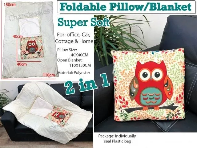 2-In-1 Foldable Pillow Blanket