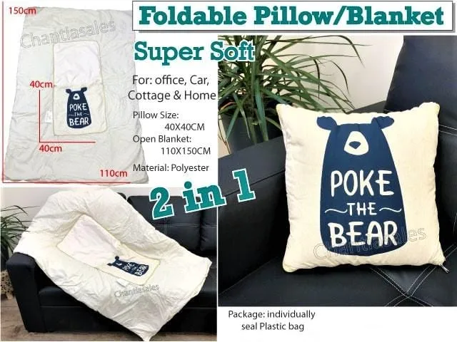 2-In-1 Foldable Pillow Blanket