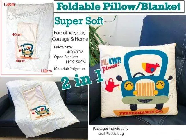 2-In-1 Foldable Pillow Blanket