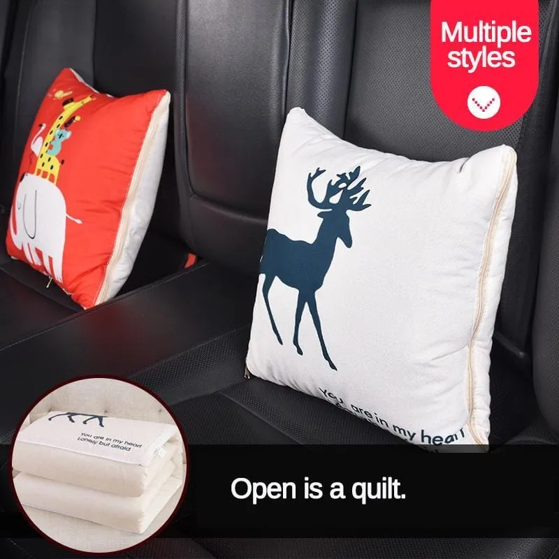 2-In-1 Foldable Pillow Blanket