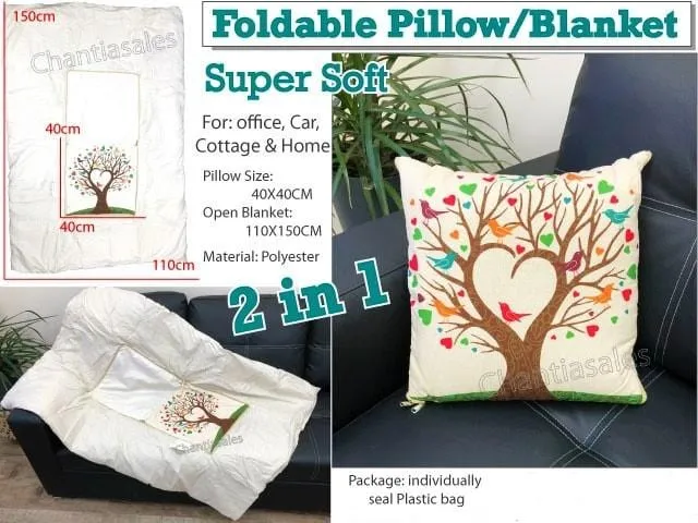 2-In-1 Foldable Pillow Blanket