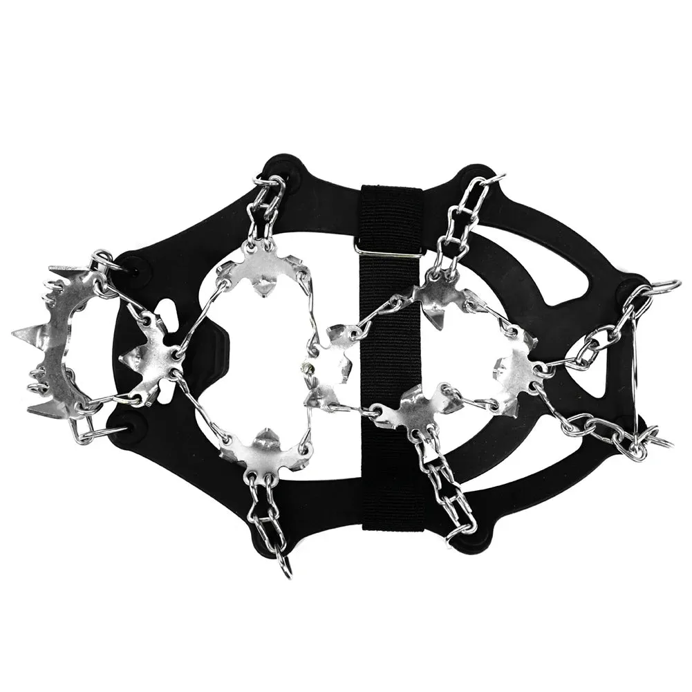 24-Tooth Ice Crampons - Lightweight Stainless Steel Snow Grips with Carry Bag for Hiking & Winter Running