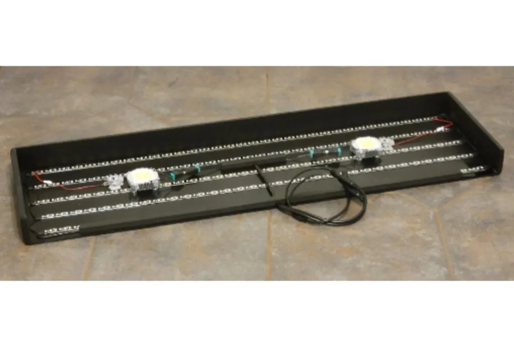 35" x 10" with Dual 20w Spotlights