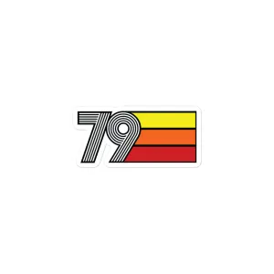 79 - 1979 Retro Tri- Line Decal Decoration Bubble-free Vinyl stickers
