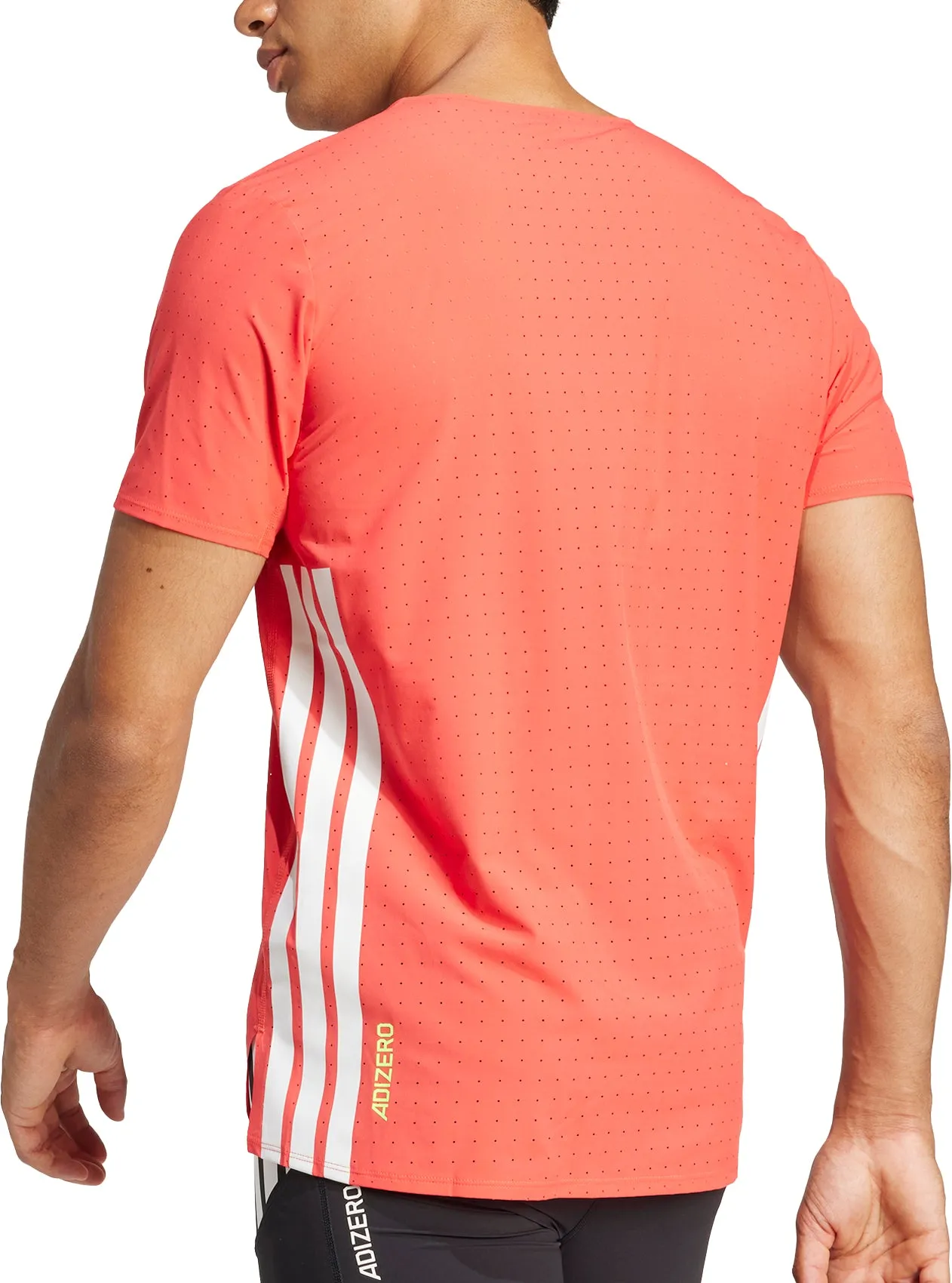 adidas Adizero Short Sleeve Mens Running Top - Red