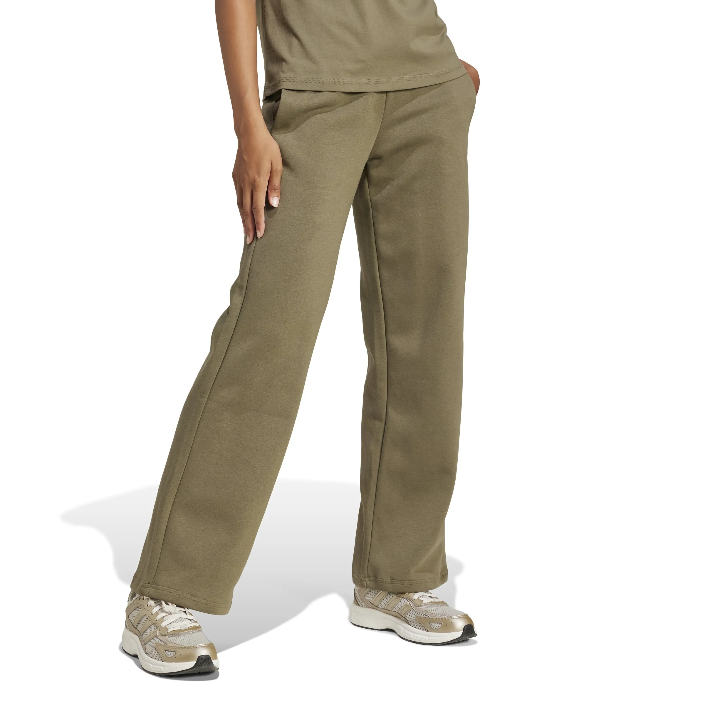 adidas Essentials Small Logo Feel Cozy Open-Hem Womens Joggers