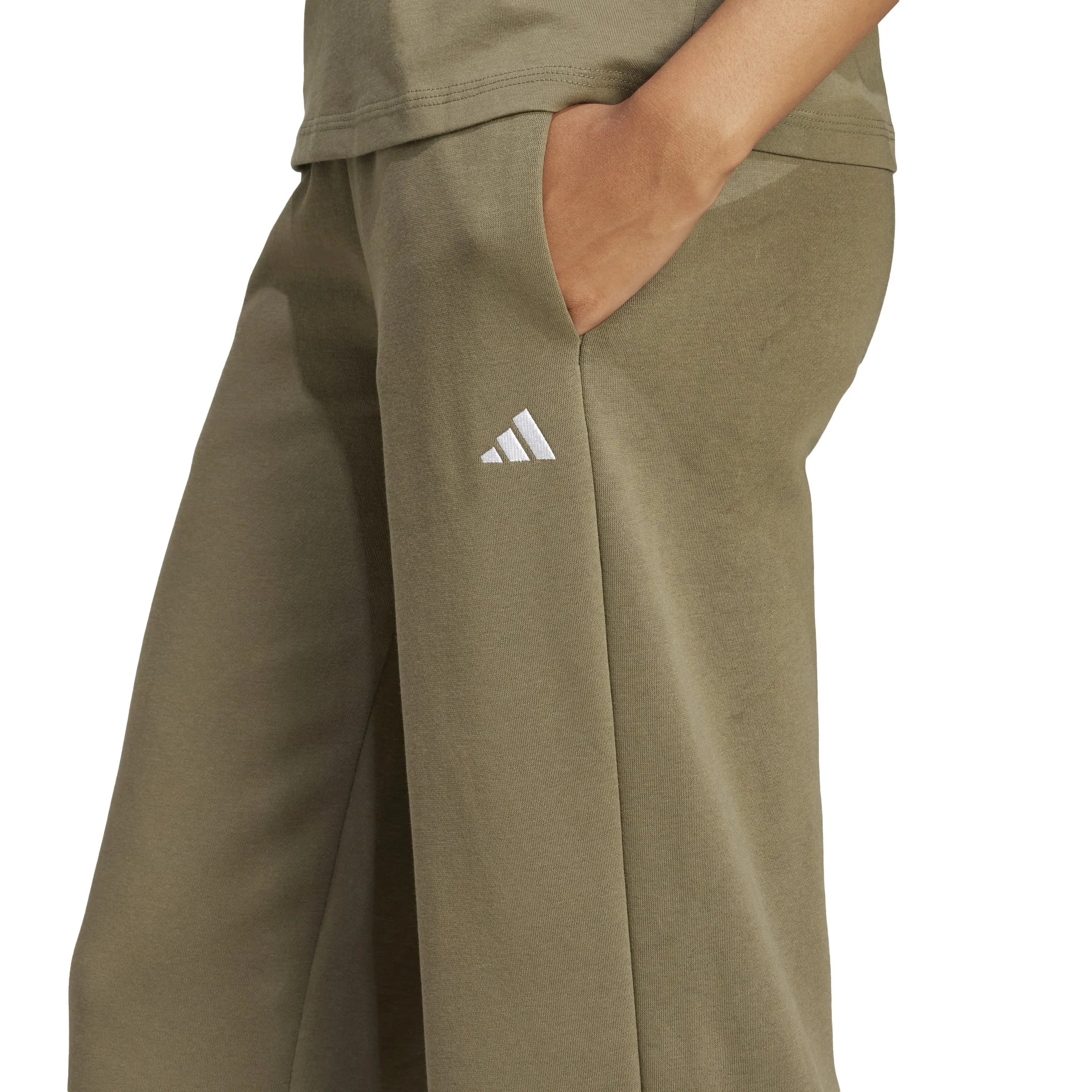 adidas Essentials Small Logo Feel Cozy Open-Hem Womens Joggers