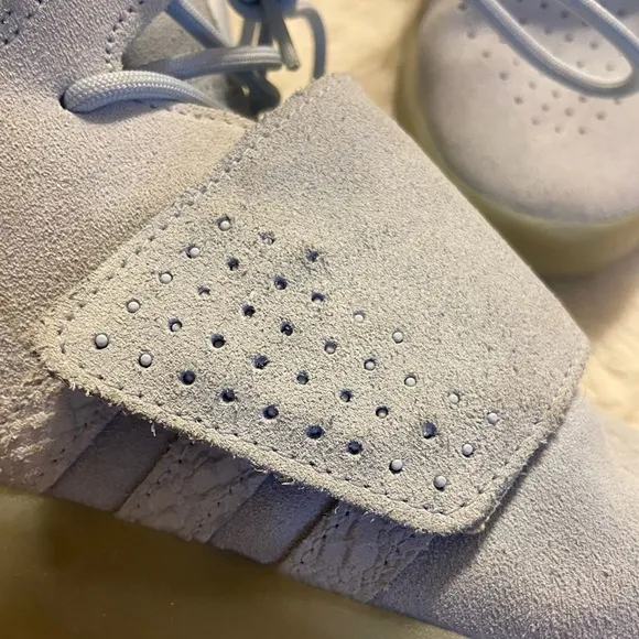 Adidas Mens Tubular Invader Suede Strap running Light Blue Mids CG5091 size 7