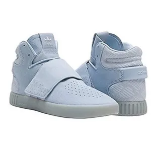 Adidas Mens Tubular Invader Suede Strap running Light Blue Mids CG5091 size 7