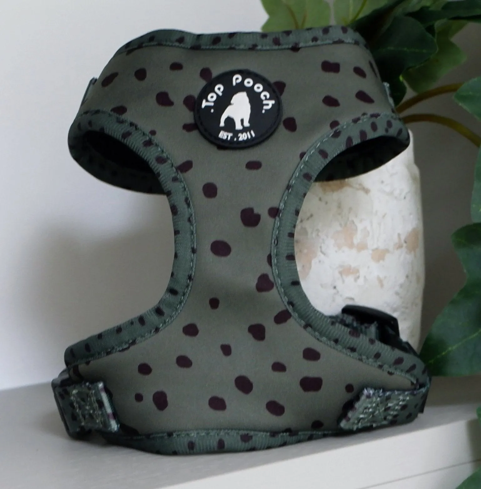 Animal Dog Harness (original logo) - Khaki Green