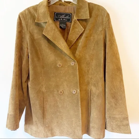Atelier bt B. thomas womens leather suede jacket