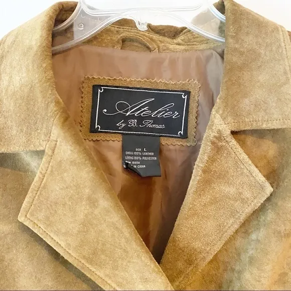 Atelier bt B. thomas womens leather suede jacket
