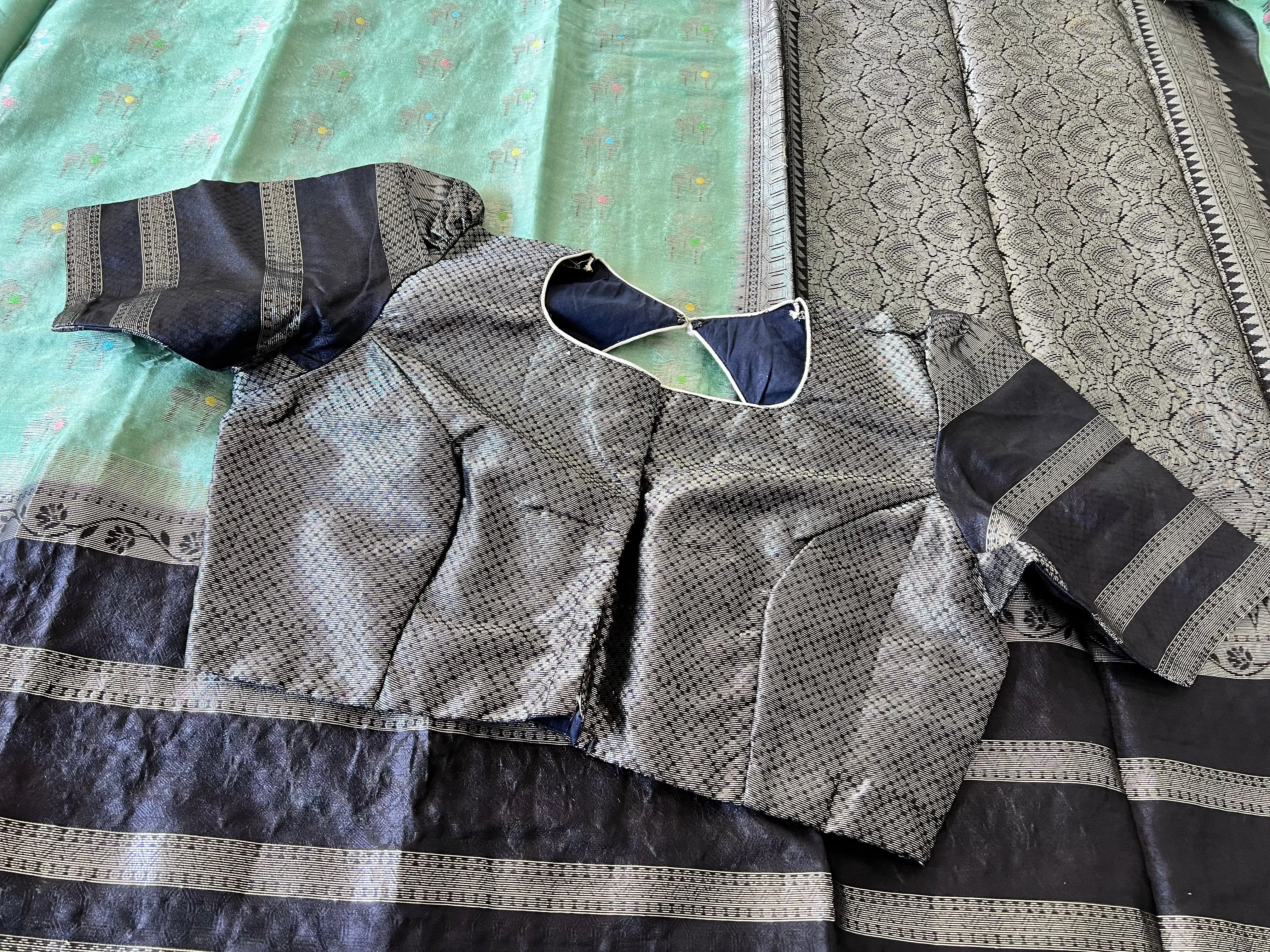Banaras Warm Silk Gap Border Saree