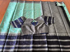 Banaras Warm Silk Gap Border Saree