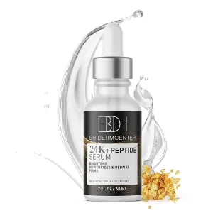 BH Dermcenter - Hydrating Peptide Serum with 24K Genuine Gold Leaf, Peptide Facial Serum, Skin Care Essential for All Skin Types 2oz