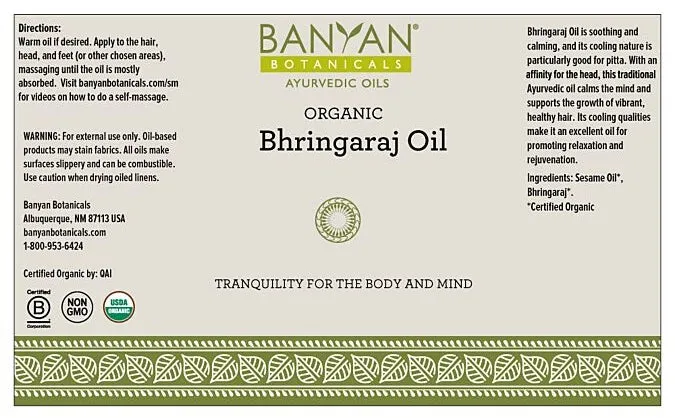 Bhringaraj Oil Organic 12oz