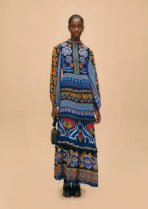 Black Ainika Sparkle Long Sleeve Maxi Dress