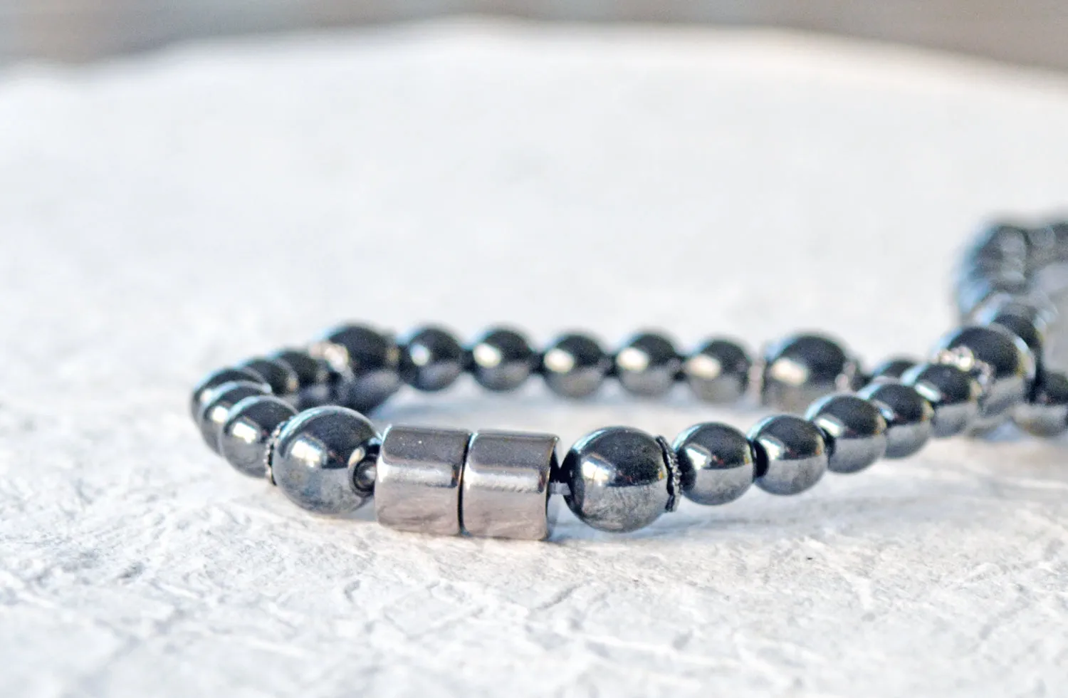 Black Magnetic Hematite Therapy Necklace