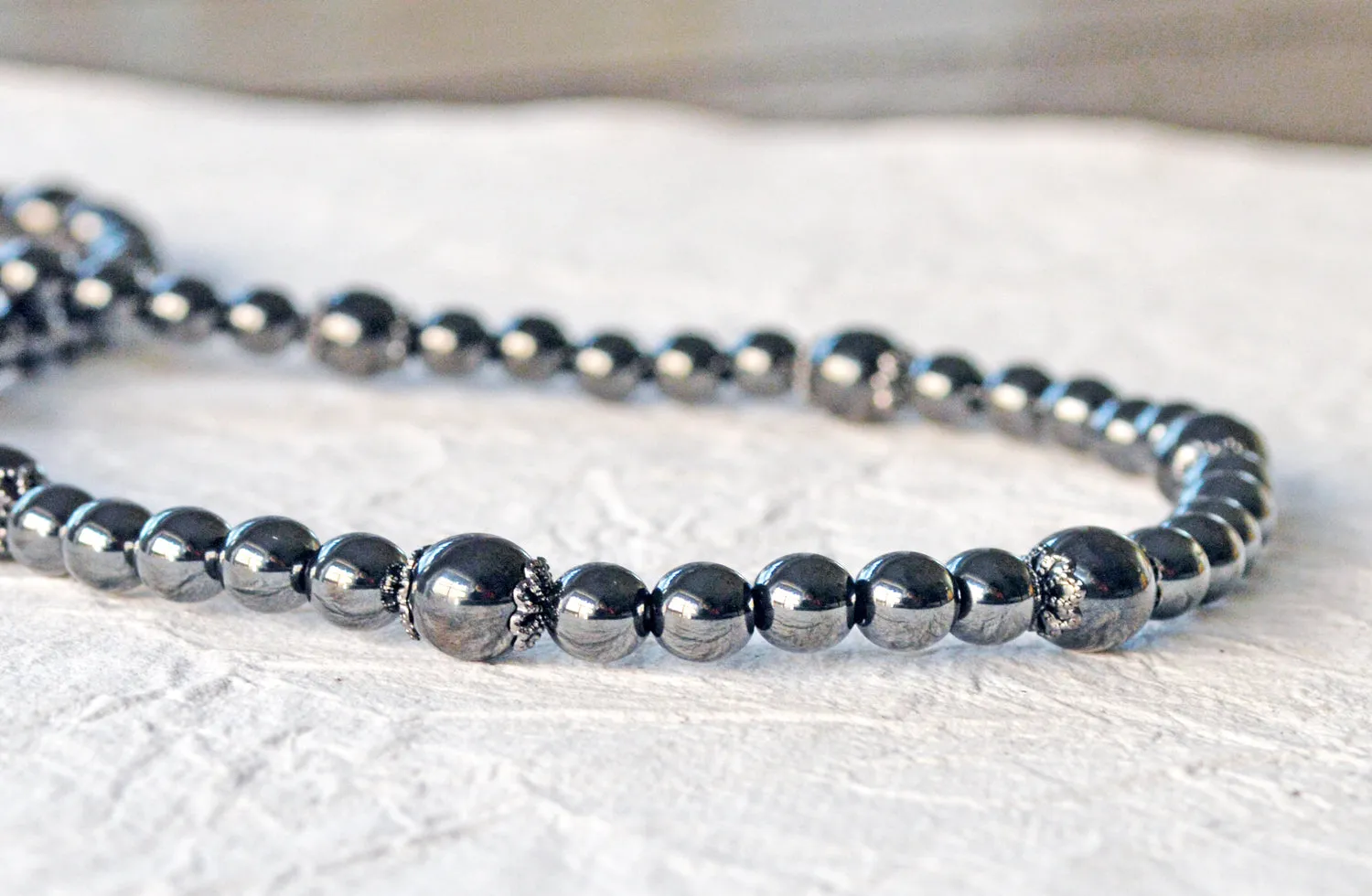 Black Magnetic Hematite Therapy Necklace