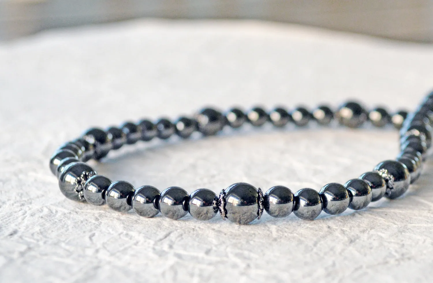 Black Magnetic Hematite Therapy Necklace