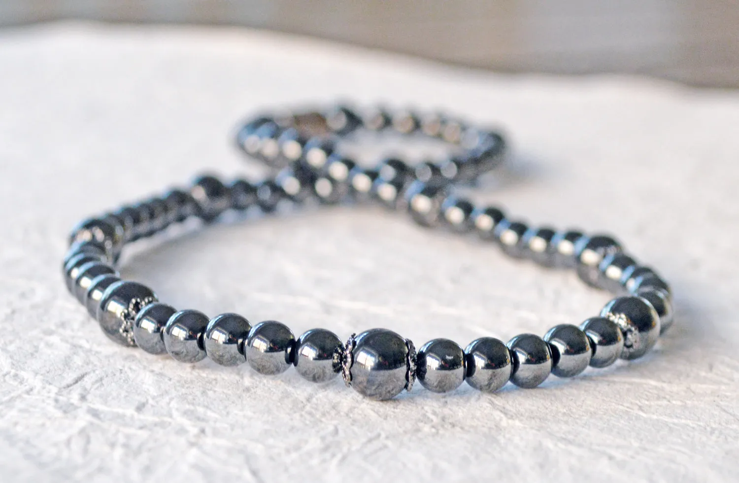 Black Magnetic Hematite Therapy Necklace