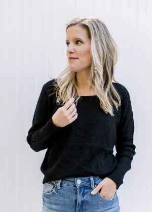 Black Ribbed Top B