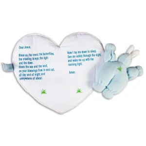 Blue "Bedtime Prayer" Bunting Angel Bunny
