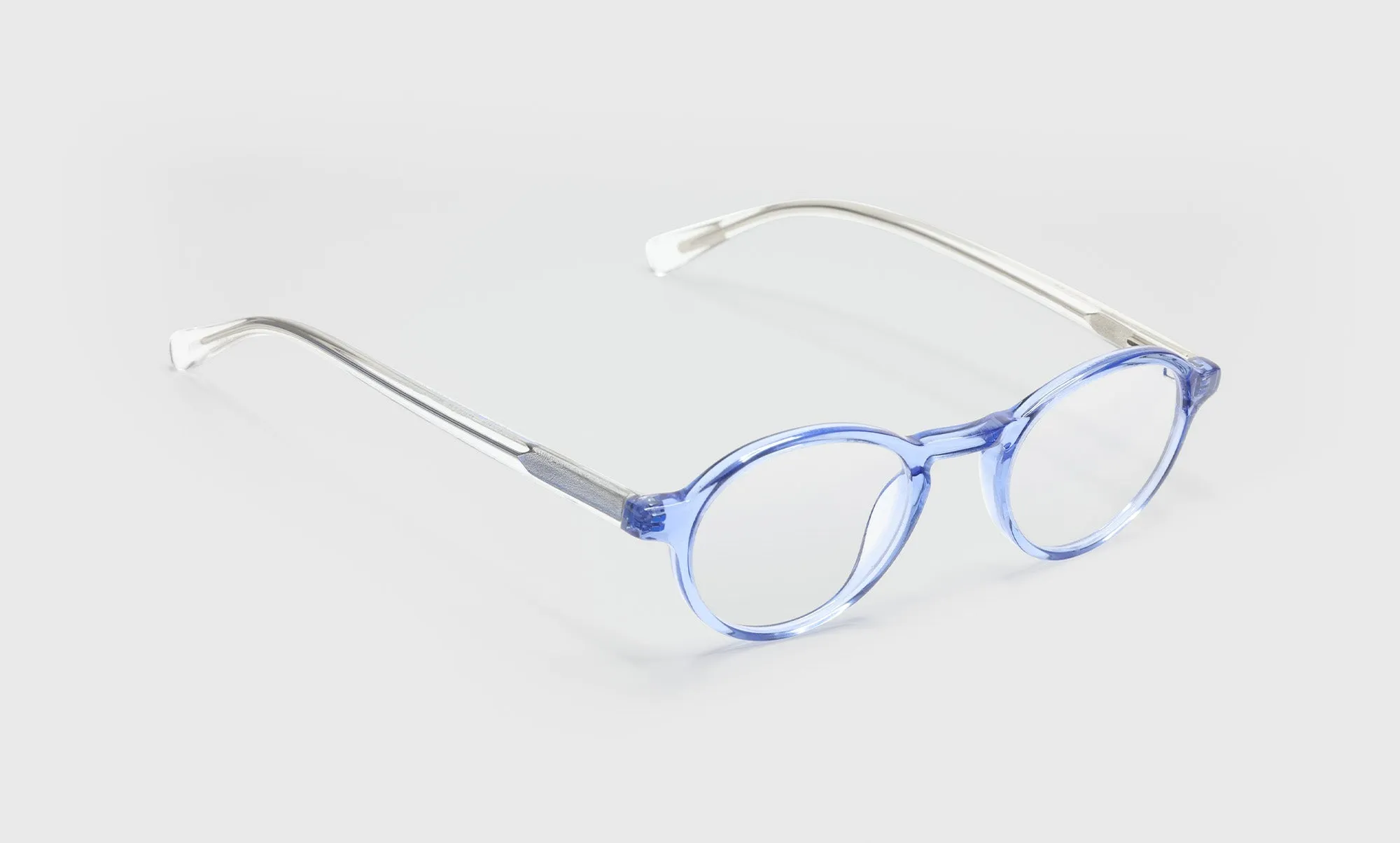 Board Stiff Narrow Color 15 - Light Blue Crystal Front with Crystal Temples