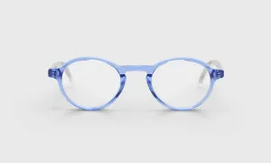 Board Stiff Narrow Color 15 - Light Blue Crystal Front with Crystal Temples