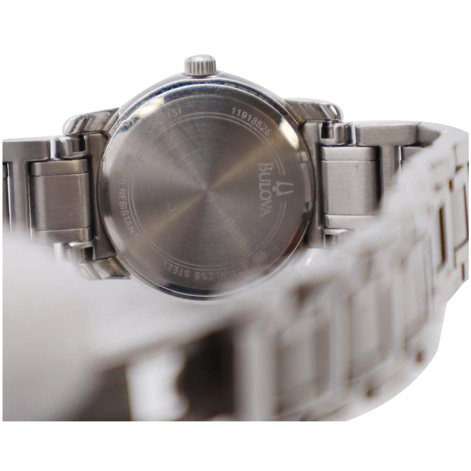 BULOVA Diamond Quartz Stainless Steel Date Watch Mother of Pearl Dial 28MM - 15% OFF