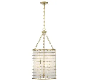 BYRON 6-LIGHT PENDANT, WARM BRASS