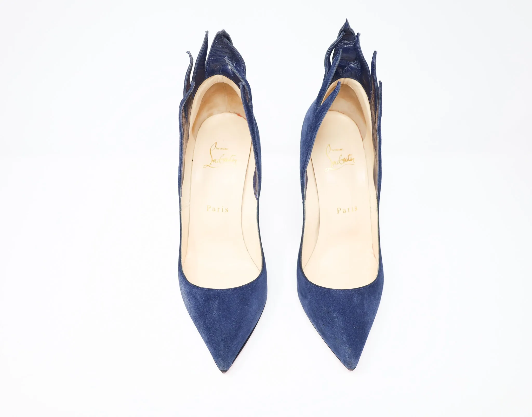 Christian Louboutin Victorina Flame Pumps In Suede