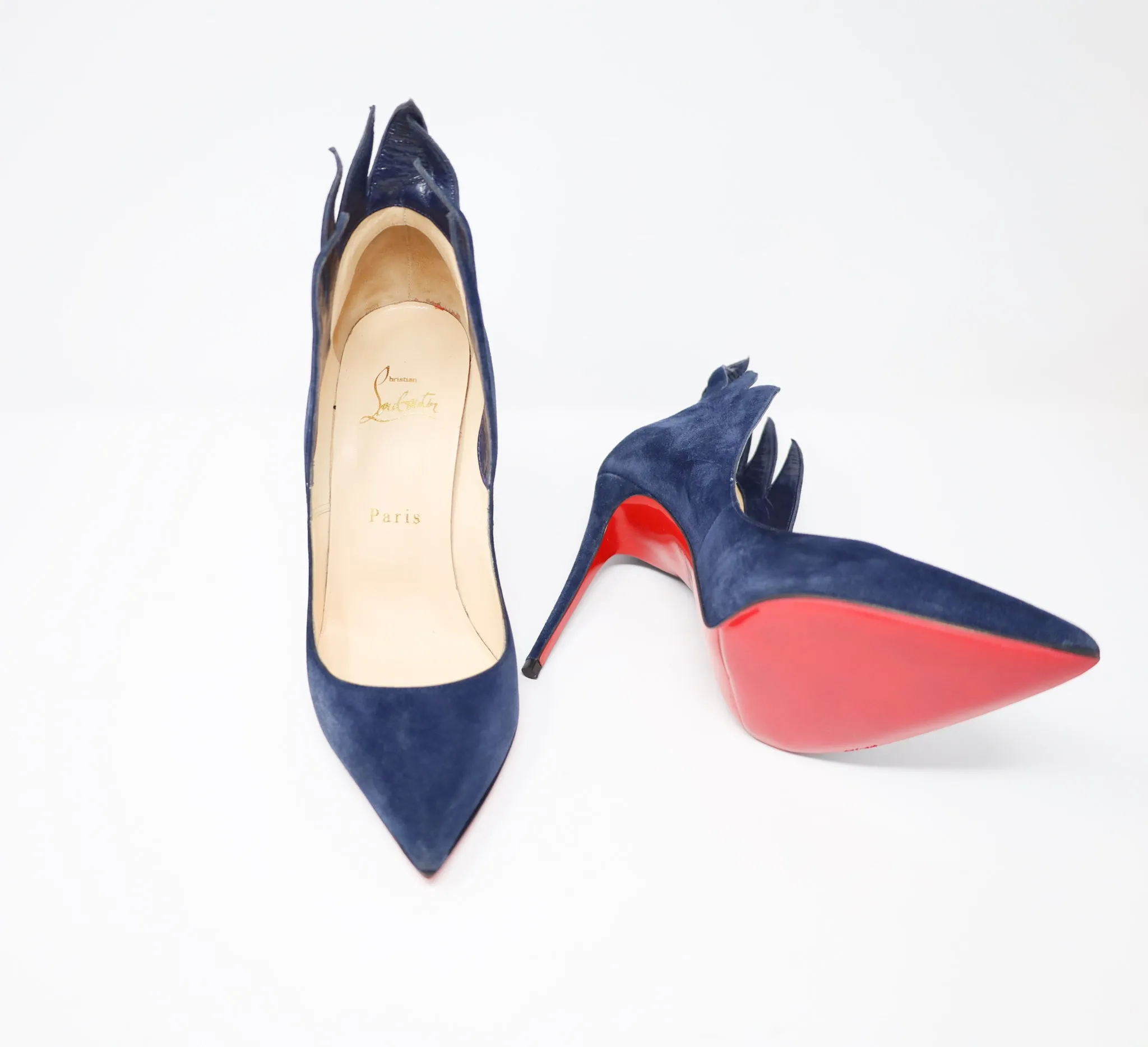 Christian Louboutin Victorina Flame Pumps In Suede