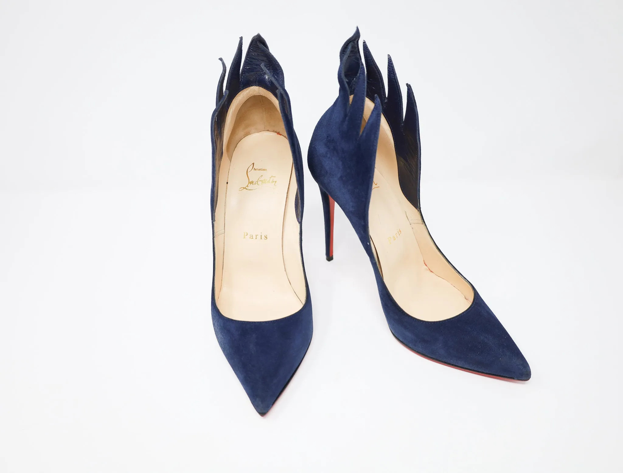 Christian Louboutin Victorina Flame Pumps In Suede