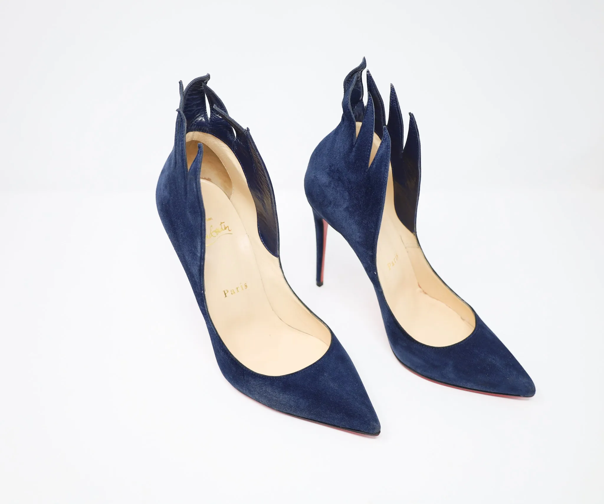 Christian Louboutin Victorina Flame Pumps In Suede