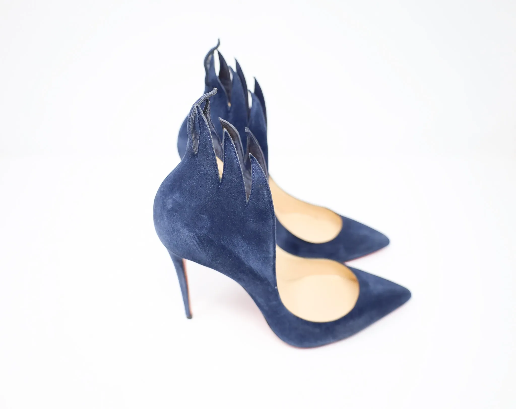 Christian Louboutin Victorina Flame Pumps In Suede