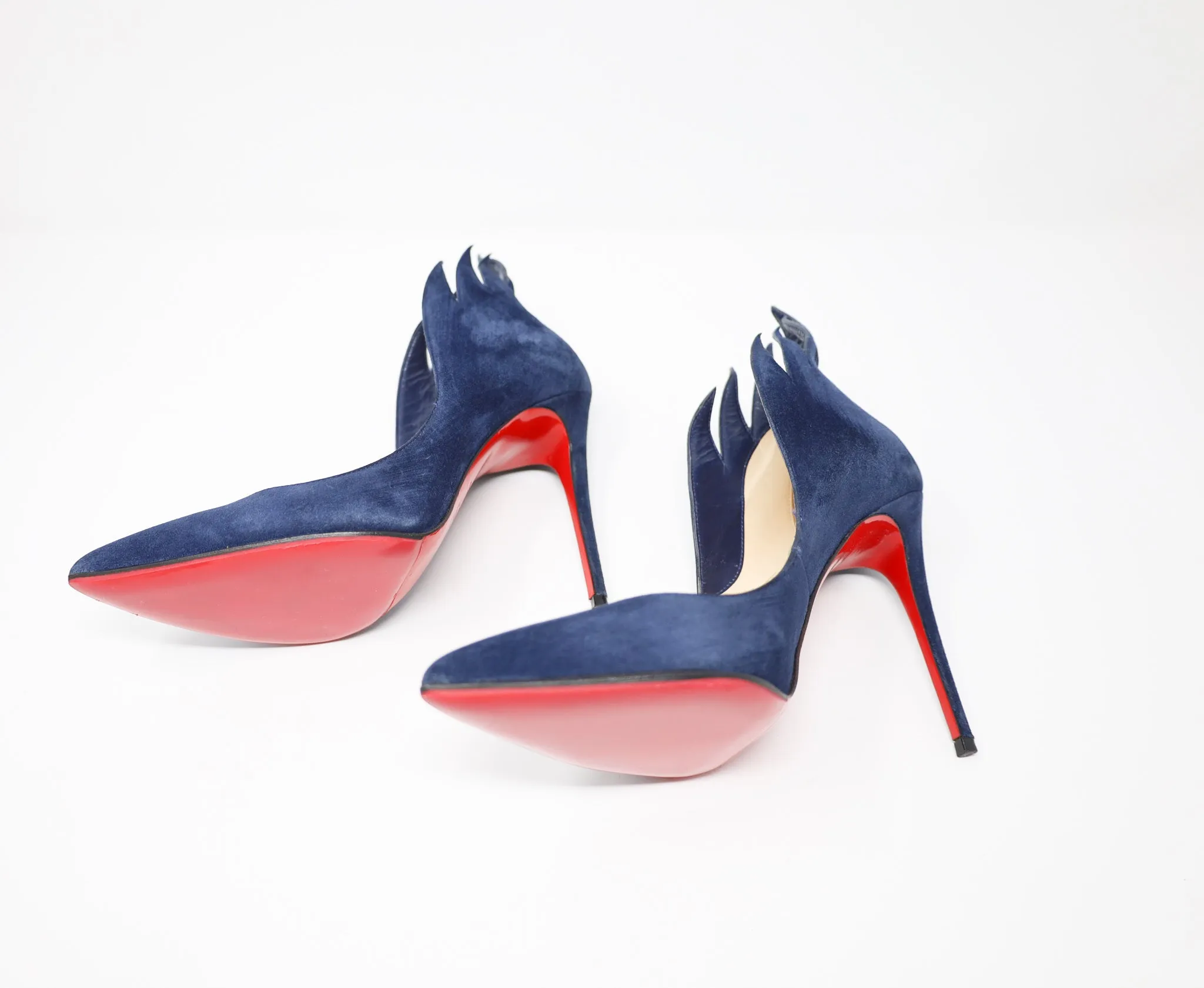 Christian Louboutin Victorina Flame Pumps In Suede