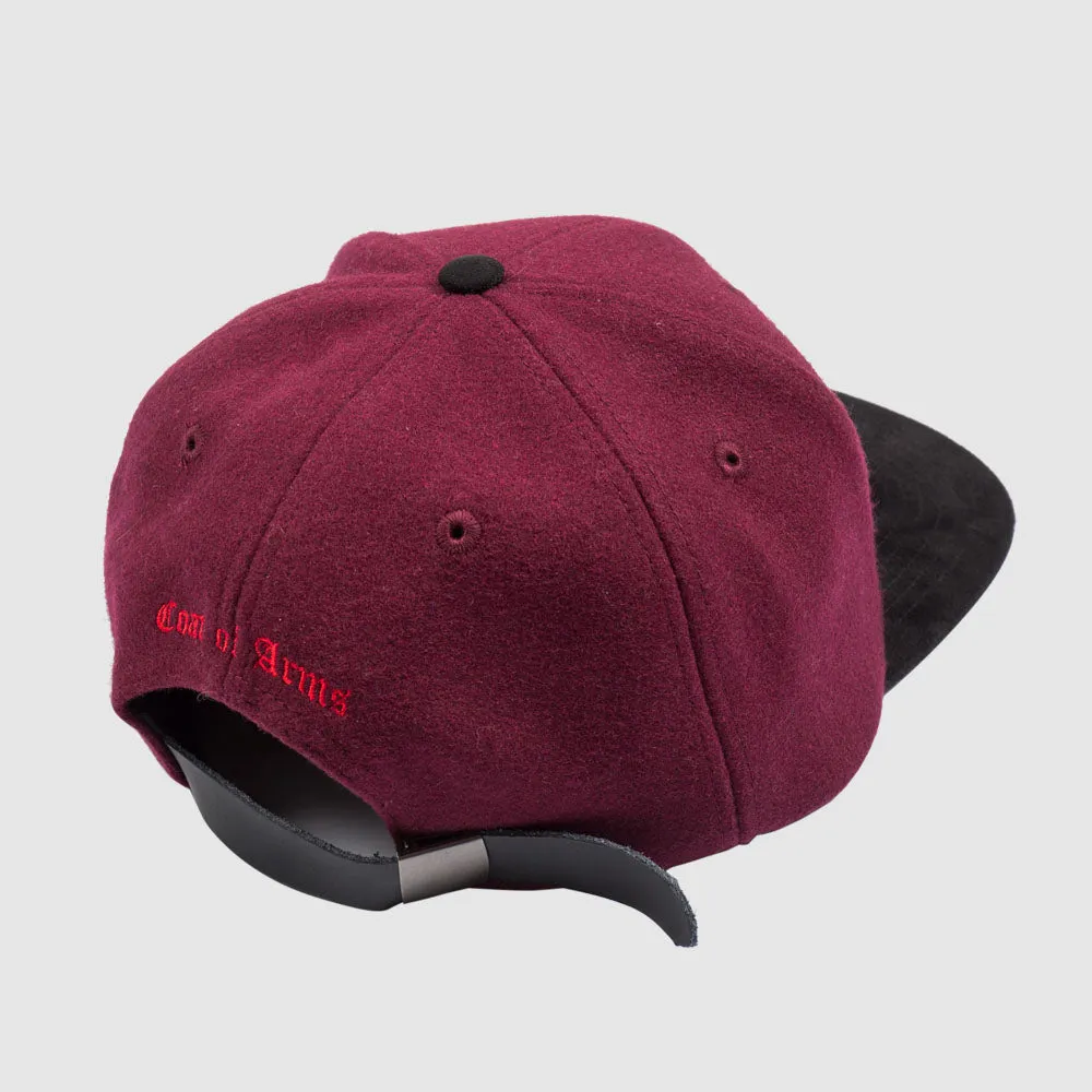 COA Monogram Hat in Wine Wool