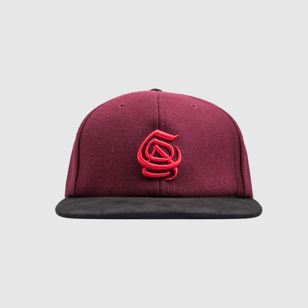 COA Monogram Hat in Wine Wool
