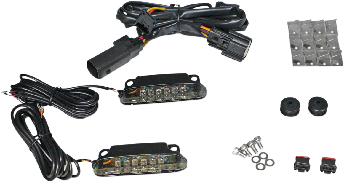Custom Dynamics CD-LR-10-R LED Saddlebag Rail Light Bars - Red Lens