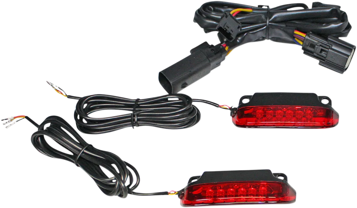 Custom Dynamics CD-LR-10-R LED Saddlebag Rail Light Bars - Red Lens